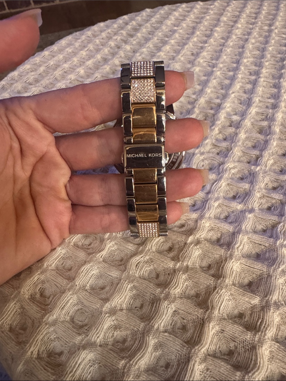 Michael Kors Rose Gold Crystal-Embellished Women's Bracelet Watch - Picture 3 of 6